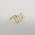 Polsino da naso in metallo punk senza piercing, elegante gioiello in rame a forma di U. - Stile Linea Geometrica (Gold 7) / Oro