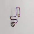 Anello da naso punk in metallo arcobaleno, finto piercing corporeo in variante colorata. - Stile a Spirale a Più Cerchi (Multicolor 8) / Colorato