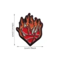 Flame basketball heart metal brooch badge trendy jacket clothing accessories pin wholesale - Flame Basketball