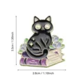 Leuke zwarte kat emaille speld boek metaal badge mode kleding rugzak accessoires - Zwarte Kat Boeken