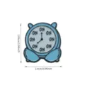 Cute blue alarm clock metal enamel pin cartoon fashion brooch badge accessory gift - Blue Alarm Clock Style (E11-6-274)