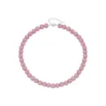 Collana girocollo con perle di strass rosa brillante cristallo disco gioielli per donna - Rosa