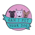 Simpatica spilla smaltata con cane divertente badge in metallo per zaino maglione regalo - A19