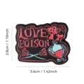 Dunkler romantischer Liebesgift Emaille Pin Gothic Mode Rucksack Kleidung Dekoration Zubehör - Rot und Blau