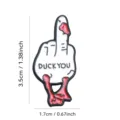 Lustige Ente Metall Emaille Anstecknadel, kreativer Mittelfinger Rucksack Kleidung Accessoire. - Cartoon Ente Geste DUCK YOU (D18-6-906)