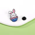 Easter bunny enamel lapel pin metal badge fashion cute backpack clothing accessory gift item. - Easter Happy Easter Bunny