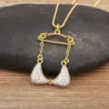Collier de cintre bikini en zircon plaque or, bijoux tendance unique pour femmes chic. - Underwear Style