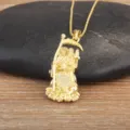 Gold Plated Grim Reaper Pendant Necklace Gothic Streetwear Style Rhinestone Jewelry Gift - Grim Reaper With Scythe Figure Style (N1291)