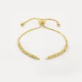 Adjustable sliding bead bracelet chain accessory golden metal DIY jewelry making components - 3 Pieces/Pack / Gold