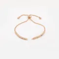 Adjustable rose gold slider bead bracelet chain fashion jewelry accessory component style - 3 Pieces/Pack / Rose Gold