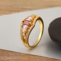 Gold-plated colorful zircon open ring, exquisite multi-stone variant, elegant retro finger jewelry. - 6 / R1002