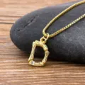 Minimalist 18K gold plated letter D initial pendant necklace with dainty box chain for daily wear. - Letter D