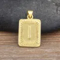 Gold 18K Plated Stainless Steel Letter I Pendant Necklace for Men Hip Hop Jewelry - Letter I