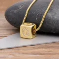 Gold-plated cubic Zirconia letter Q pendant necklace for women fashion daily jewelry - Letter Q