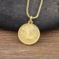Minimalist 18k gold plated letter L pendant necklace with sparkling cubic zirconia stone. - L