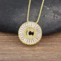 Gold plated initial letter C pendant necklace with sparkling cubic zirconia for women girls. - Letter C