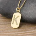 Gold initial K pendant necklace with sparkling cubic zirconia stones and fine box chain jewelry. - Letter K