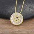 Collana Pendente Lettera W Oro Zircone Iniziale Girocollo Gioiello Moda Regalo - Lettera W