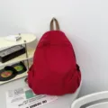 Roter Damen Segeltuch Rucksack minimalistischer Vintage Schultasche Harajuku Freizeit - Rot