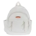 Kleiner weißer Rucksack lässige Schultasche leicht vielseitig Damen Freizeit Alltag - Milchweiß