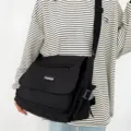 Lässige schwarze Umhängetasche Vintage Canvas Schultertasche für Damen und Herren - Reines Schwarz
