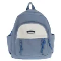 Kompakter blauer Mini-Rucksack, leichter Freizeittagesrucksack mit Fronttasche für Alltag. - Blau