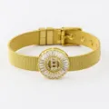 Gold-plated 18K Zircon Letter B Watch Strap Bracelet Adjustable Fashion Jewelry - Letter B Style
