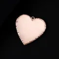 Détail pendentif cœur en acier inoxydable or rose, charme martelé pour gravure laser. - Cœur Martelée / 30mm / Or rose