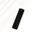 Colgante largo de acero inoxidable sin grabar, bordes martillados, ideal para grabado láser DIY. - Tira Martillada / 50x12mm / Negro