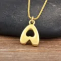 Goldene Buchstaben Anhänger Halskette zarte 18k vergoldete Initialen Kette Damenschmuck - Stil A