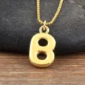 Vergoldete Buchstaben Anhänger Halskette, zarte Kette, personalisierter Schmuck. - Stil B