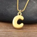 Vergoldete Buchstabe C Halskette, zarte Initiale Kette Anhänger für Damen und Alltag. - Stil C