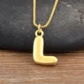 Élégante collier pendentif lettre L plaqué or avec chaîne délicate, bijou chic pour femme. - Style L