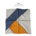 53cm Maulbeerseide Quadratischer Schal Damen Geometrisches Designer Stil Elegantes Halstuch - 53x53cm / Marineblau