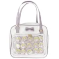 Cute white purple ita bag with bow and anime badges for women daily fashion use main view - Single Bag (Without Badge) / White and Purple