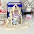 Clear front 20cm cotton doll ita bag yellow crossbody shoulder bag for anime fans - Light Yellow