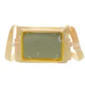 Japanese style clear canvas shoulder bag cute ita crossbody tote bag for anime fans - With Ita-Bag Insert / Light Yellow