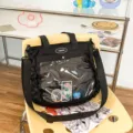 Black Japanese anime ita bag with clear window, canvas crossbody messenger shoulder bag for women. - Single Bag (Without Charm) / Black