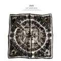 Vintage kompas zijden sjaal vrouwen vierkante halsdoek herfst winter mode accessoire. - 53x53cm / Groen