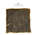 Klassieke zwart-gouden paisley zijden vierkante sjaal, elegant mode-accessoire voor dames. - 53x53cm(C705) / Groen
