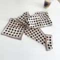 Sciarpa di seta a pois in stile francese elegante nastro lungo fazzoletto da collo accessorio moda - colore taro
