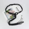 Black lace braided waist belt women thin decorative trouser rope clothing fashion accessories string - Black Lace