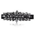 Women rhinestone elastic waist belt crystal stretch dress cincher decorative strap chic. - Black