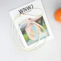 Women thin leather rope belt, adjustable long waist belt for summer dresses and shirts fashion. - Round Buckle / Beige
