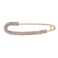 Rose gold rhinestone safety pin brooch, waist tightening buckle for jeans and dresses. - No. 2 (Gold)