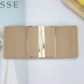 Cinturón elástico ancho caqui con hebilla de metal, accesorio elegante para vestido y abrigo. - Albaricoque