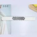Stylish white elastic waist belt for women with unique retro metal geometric buckle. - Style 5 / 2.5cm Wide / White