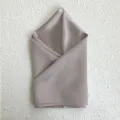 Exquisite solid color silk square scarf detail, premium mulberry silk material, elegant taupe sheen. - Purple Pink