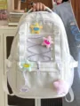 Zaino coreano multi-tasche con coulisse, simpatico zaino casual per la scuola con stelle. - Beige