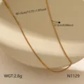 Minimalistische gouden roestvrijstalen boxketting ketting, delicate lengte van 40+5cm. - Doosketting(N1129) / Goud